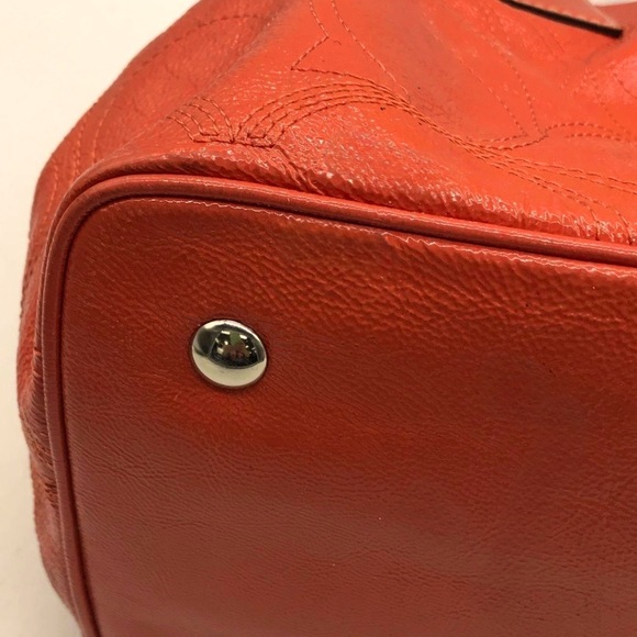 Coach Signature Patent ~STUNNING Salmon COLOR~Kisslock Purse Handbag F15658 - Picture 6 of 14